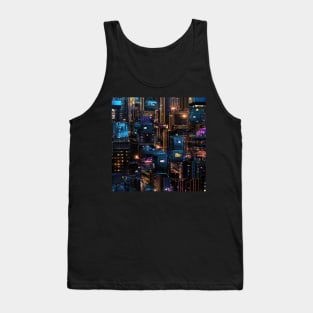 Cyber Circuit Cityscape Tank Top